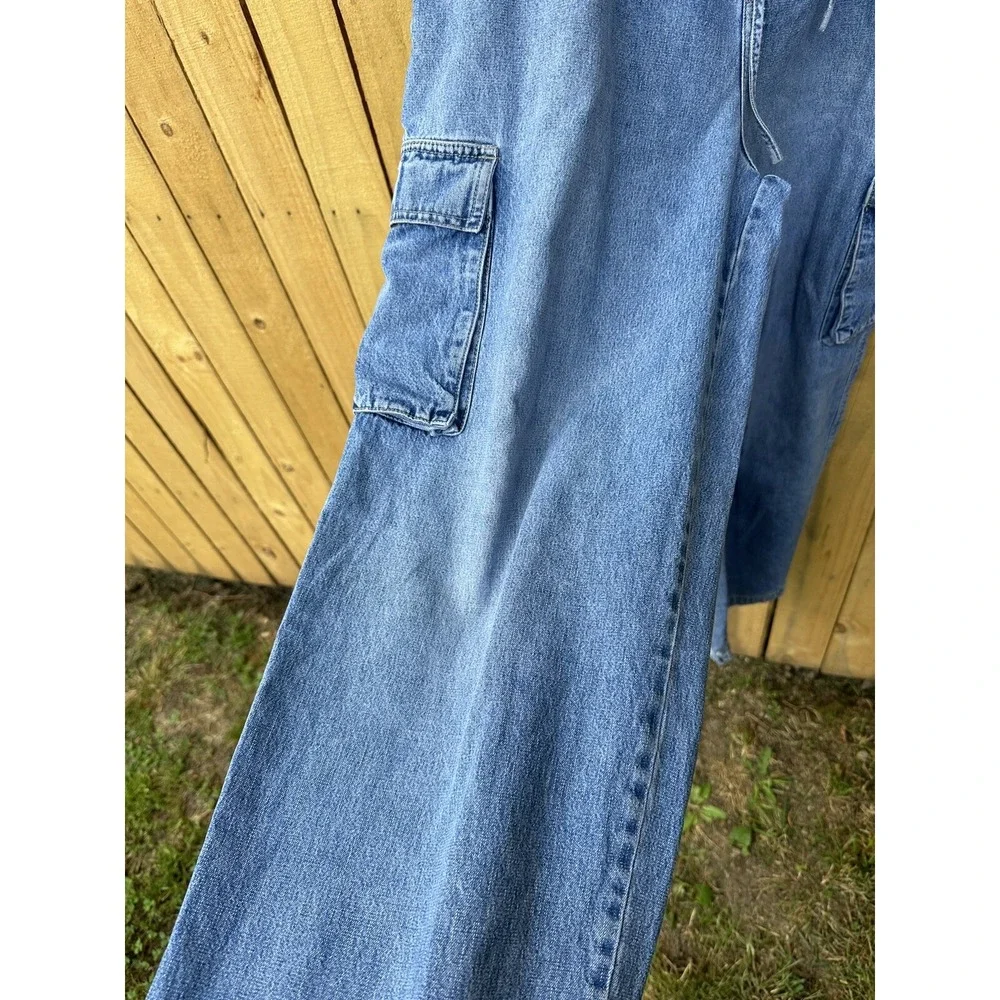 Vintage Zonz Cargo Baggy Jeans Punk Skater‎ Streetwear Y2K Men's Medium Stretchy